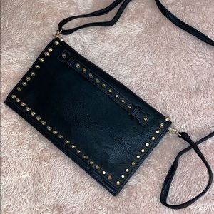 Street Level Gold studded clutch/crossbody purse